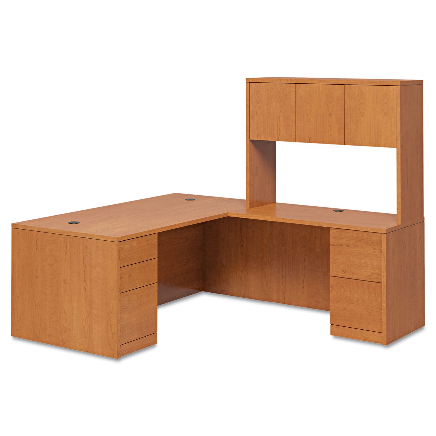 10500 Series "L" Workstation Left Pedestal Desk with Full-Height Pedestal, 72" x 36" x 29.5", Harvest