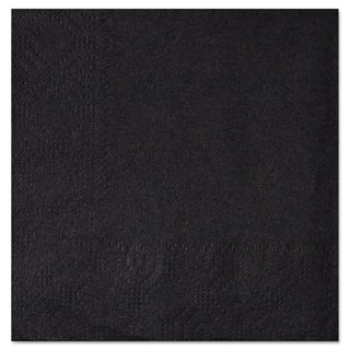 Beverage Napkins, 2-Ply, 9 1/2 x 9 1/2, Black, 1000/Carton