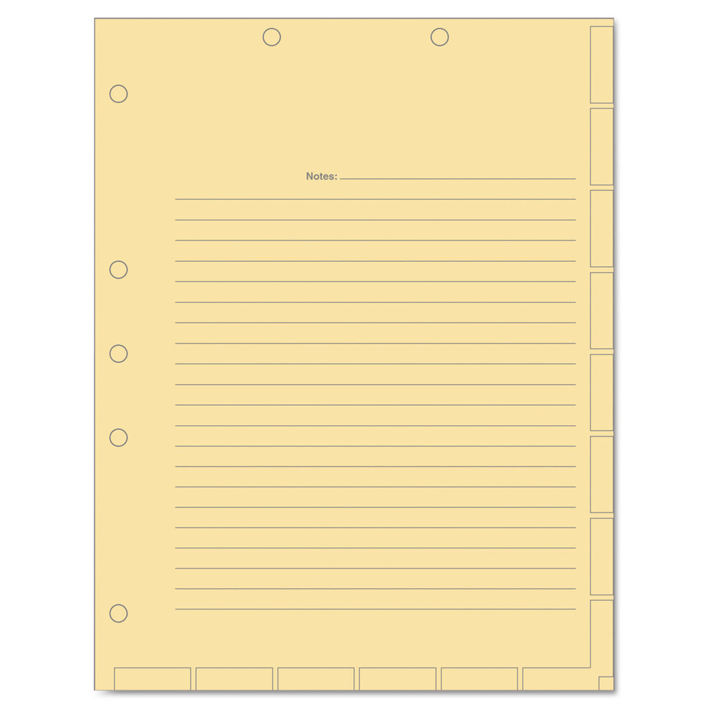 Medical Chart Index Divider Sheets, Untabbed, 11 x 8.5, Manila, 400/Box