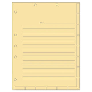 Medical Chart Index Divider Sheets, Untabbed, 11 x 8.5, Manila, 400/Box