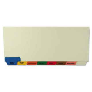 Bottom Tab Medical Chart Divider Sets, 8-Tab, Assorted Medical, 11.38 x 8.5, Manila, 40 Sets - 