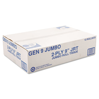 Jumbo Roll Bath Tissue, Septic Safe, 2-Ply, White, 3.3" x 700 ft, 12/Carton