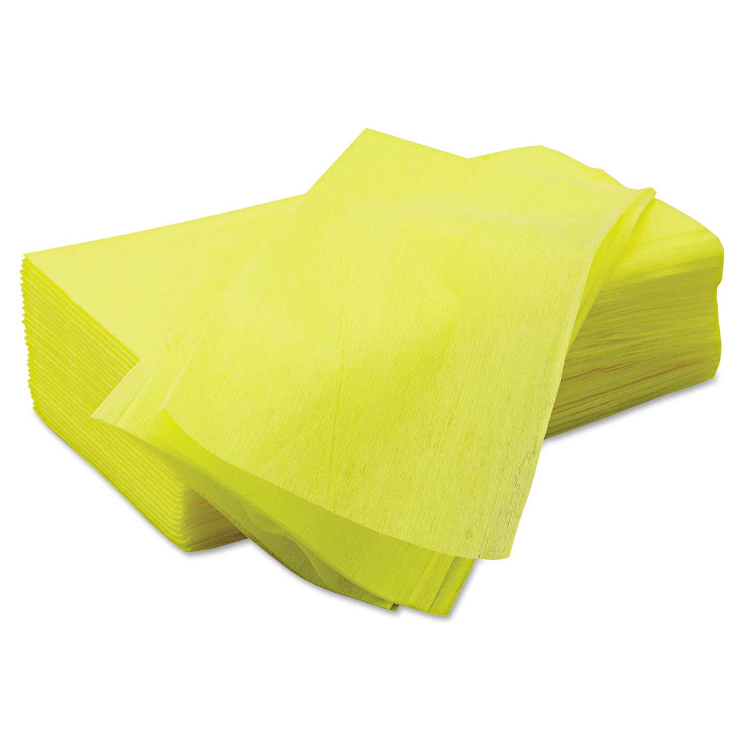 Masslinn Dust Cloths, 1-Ply, 24 x 24, Unscented, Yellow, 30/Bag, 5 Bags/Carton - 