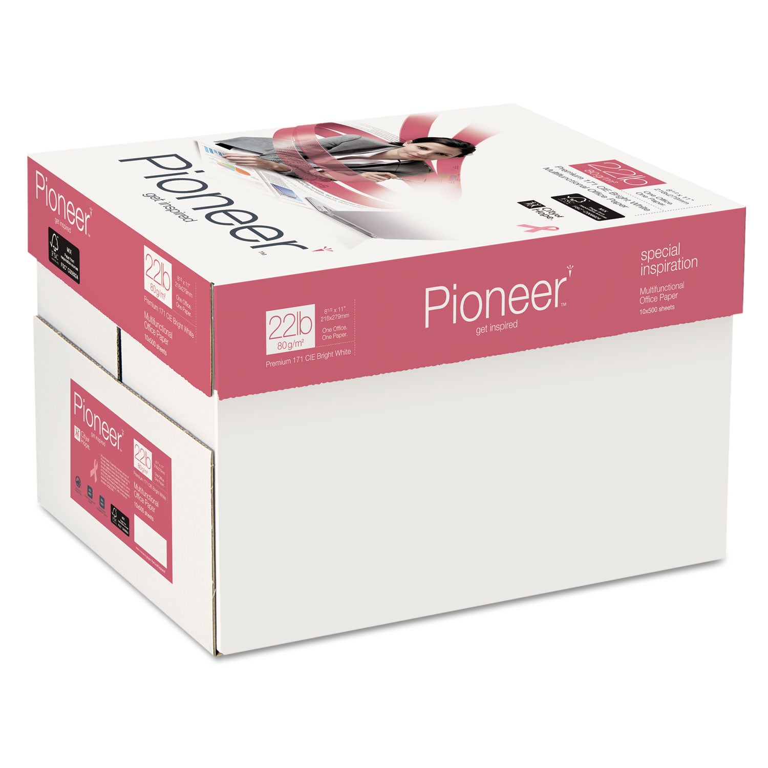 Premium Multipurpose Paper, 99 Bright, 22 lb Bond Weight, 8.5 x 11, Bright White, 500 Sheets/Ream, 10 Reams/Carton - 