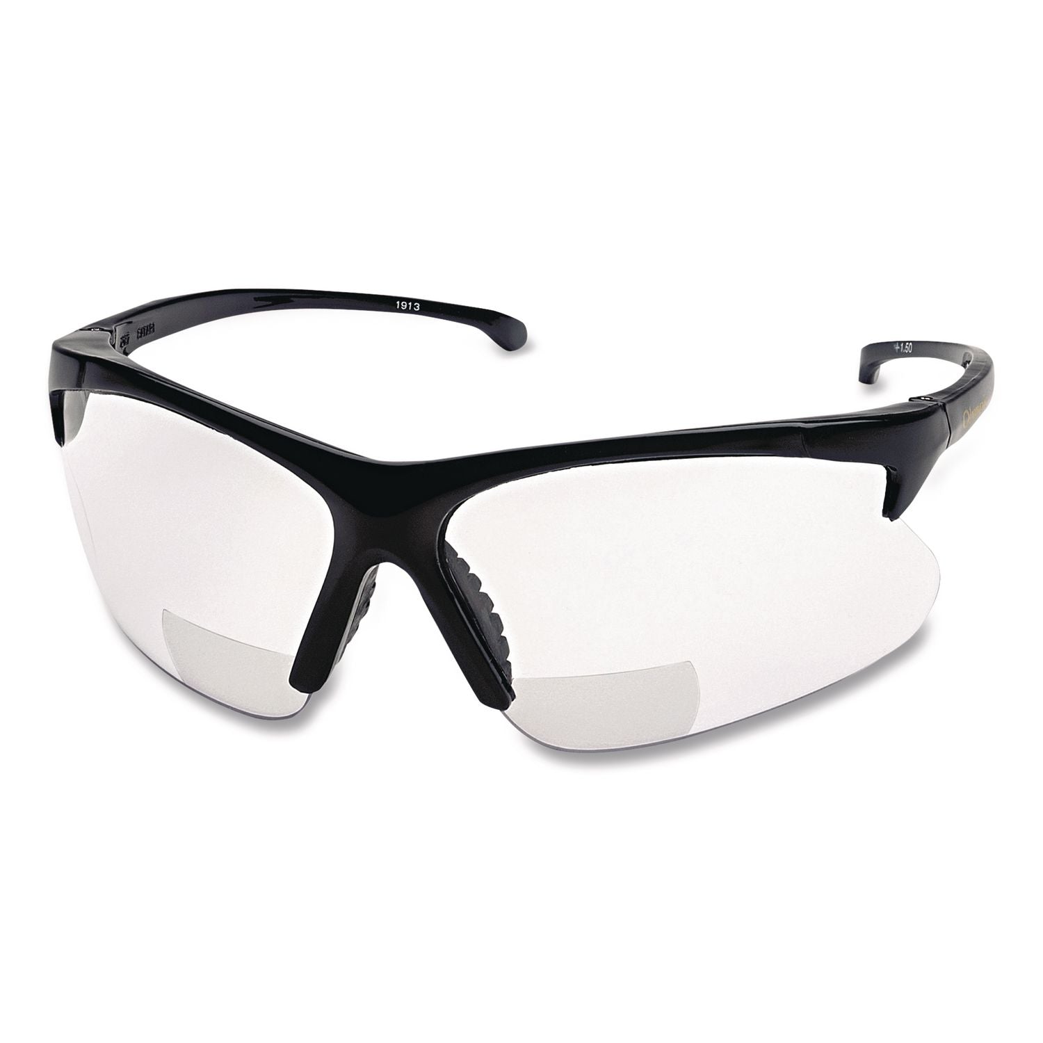 V60 30-06 RX Safety Readers, Black Frame, Clear Lens, 2.5 Diopter
