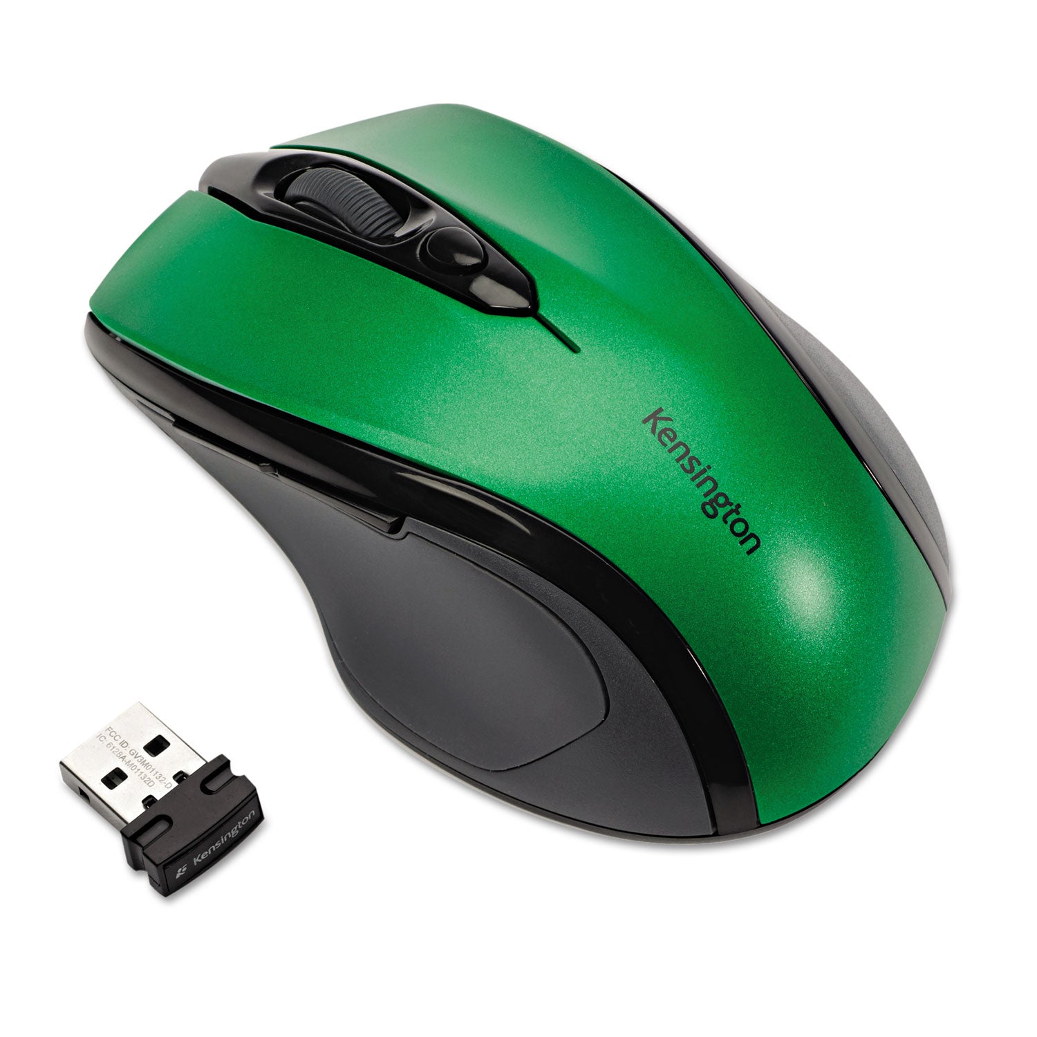 Pro Fit Mid-Size Wireless Mouse, 2.4 GHz Frequency/30 ft Wireless Range, Right Hand Use, Emerald Green - 