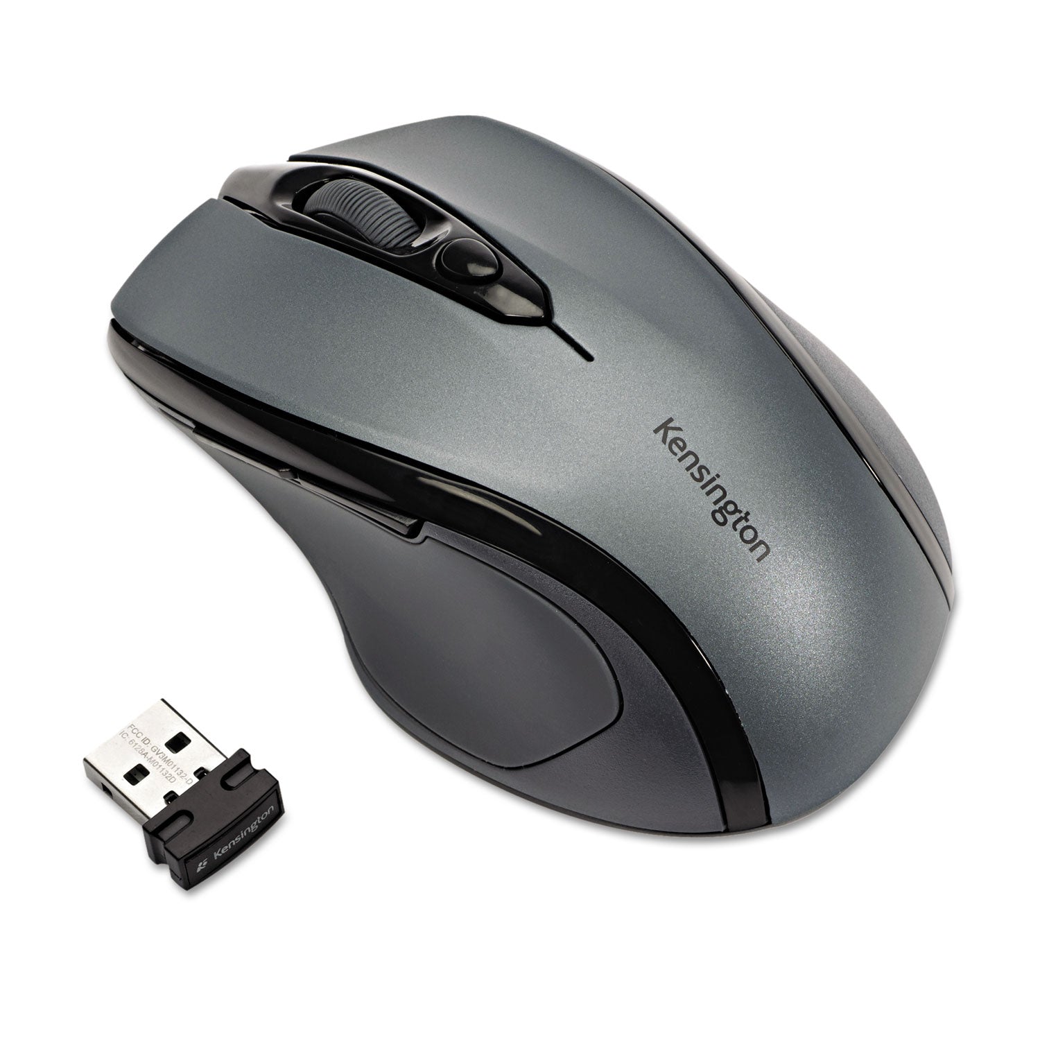 Pro Fit Mid-Size Wireless Mouse, 2.4 GHz Frequency/30 ft Wireless Range, Right Hand Use, Gray - 