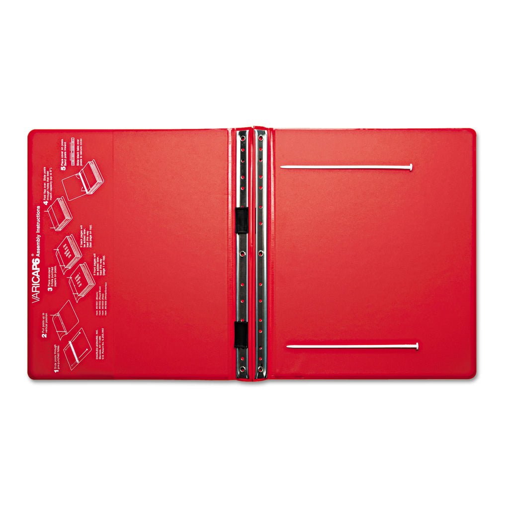 VariCap Expandable Binder, 2 Posts, 6" Capacity, 11 x 8.5, Red - 