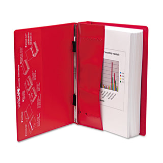 VariCap Expandable Binder, 2 Posts, 6" Capacity, 11 x 8.5, Red - 