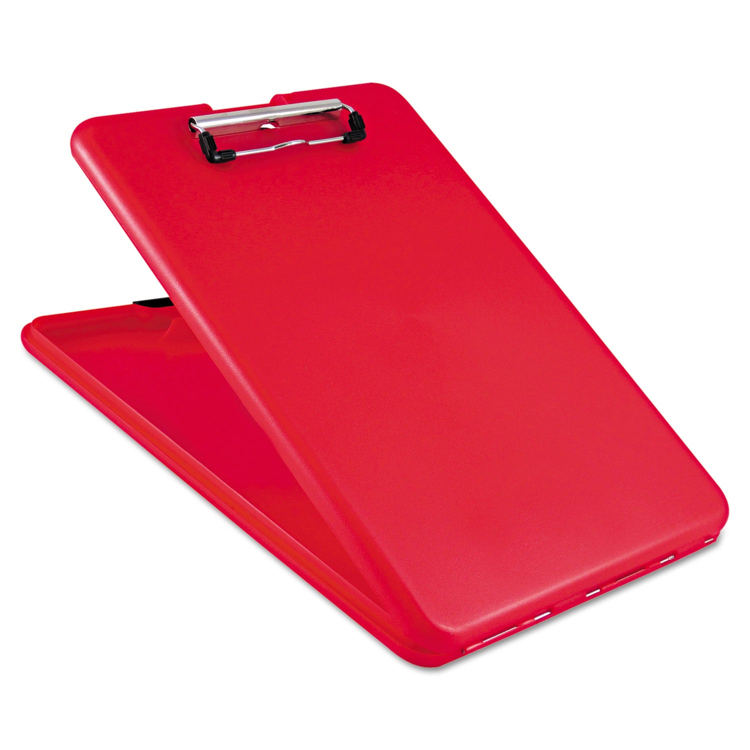 SlimMate Storage Clipboard, 0.5" Clip Capacity, Holds 8.5 x 11 Sheets, Red - 