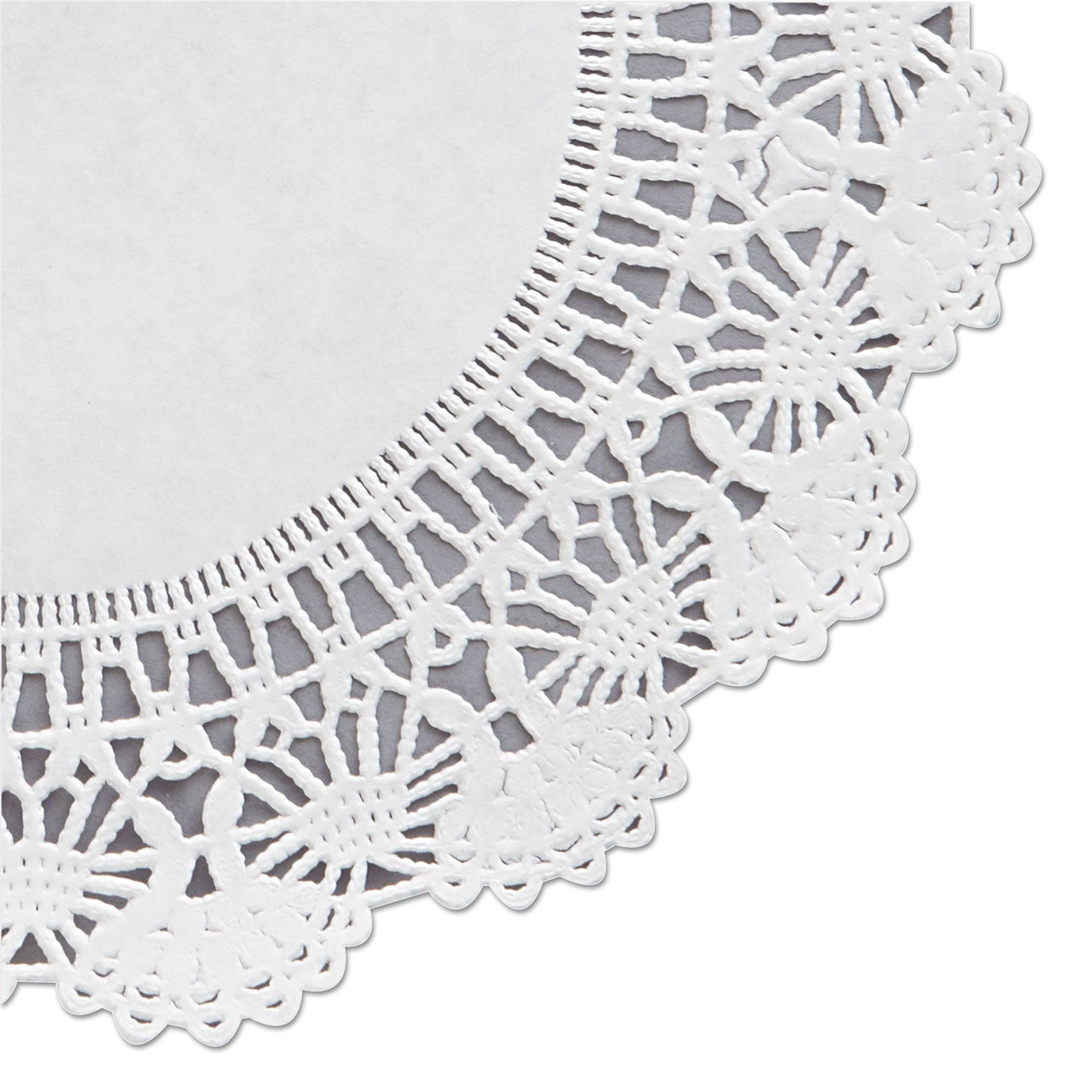 Cambridge Lace Doilies, Round, 8", White, 1,000/Carton - 