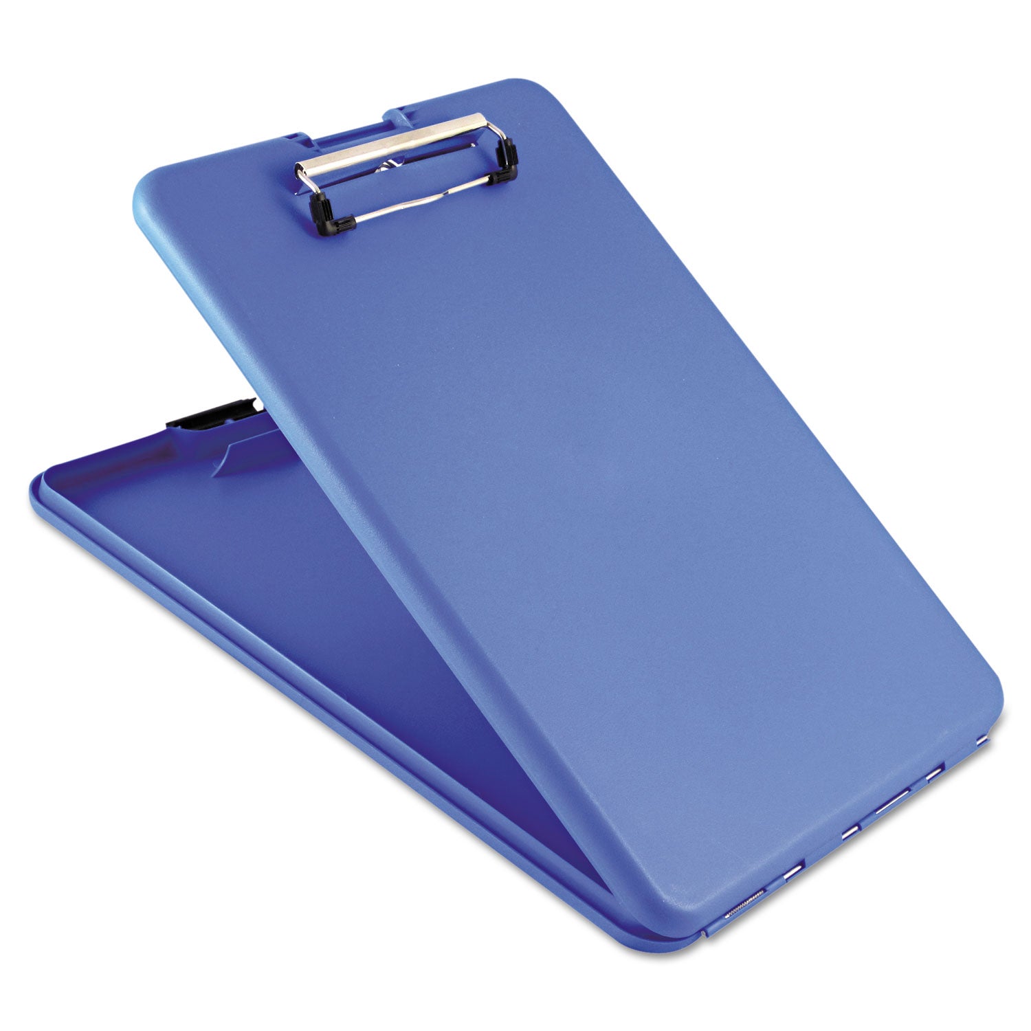 SlimMate Storage Clipboard, 0.5" Clip Capacity, Holds 8.5 x 11 Sheets, Blue - 