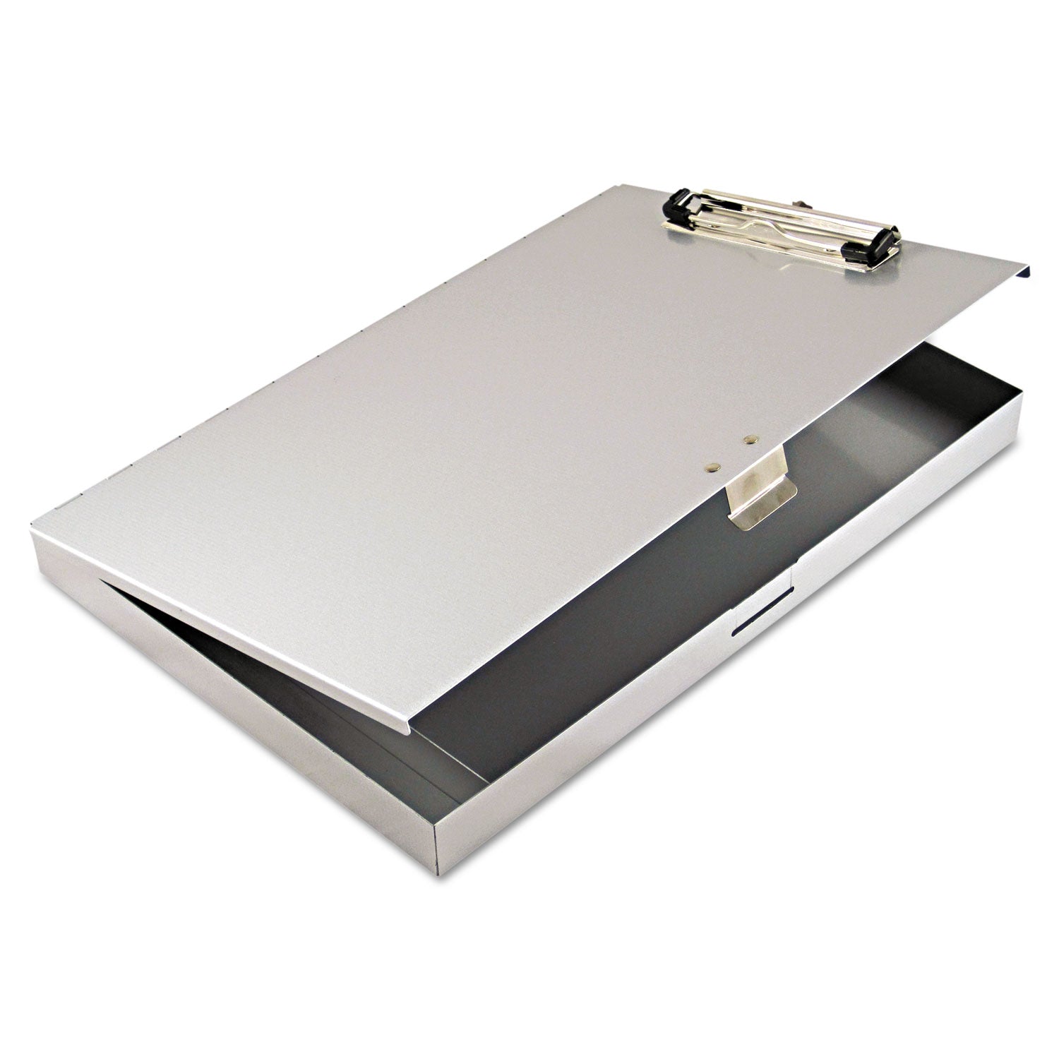 Tuffwriter Recycled Aluminum Storage Clipboard, 0.5" Clip Capacity, Holds 8.5 x 11 Sheets, Silver - 
