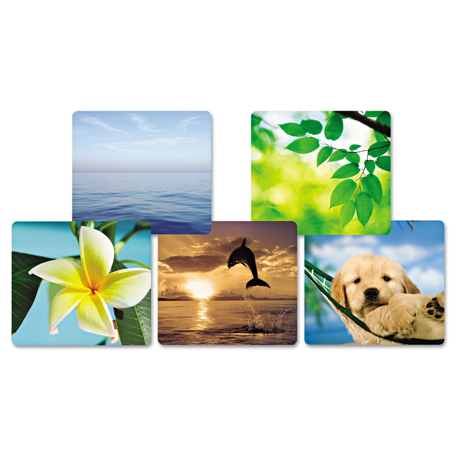 Recycled Mouse Pad, 9 x 8, Blue Ocean Design - 