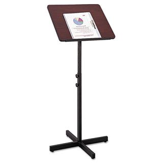 Adjustable Speaker Stand, 21 x 21 x 29.5 to 46, Mahogany/Black - 