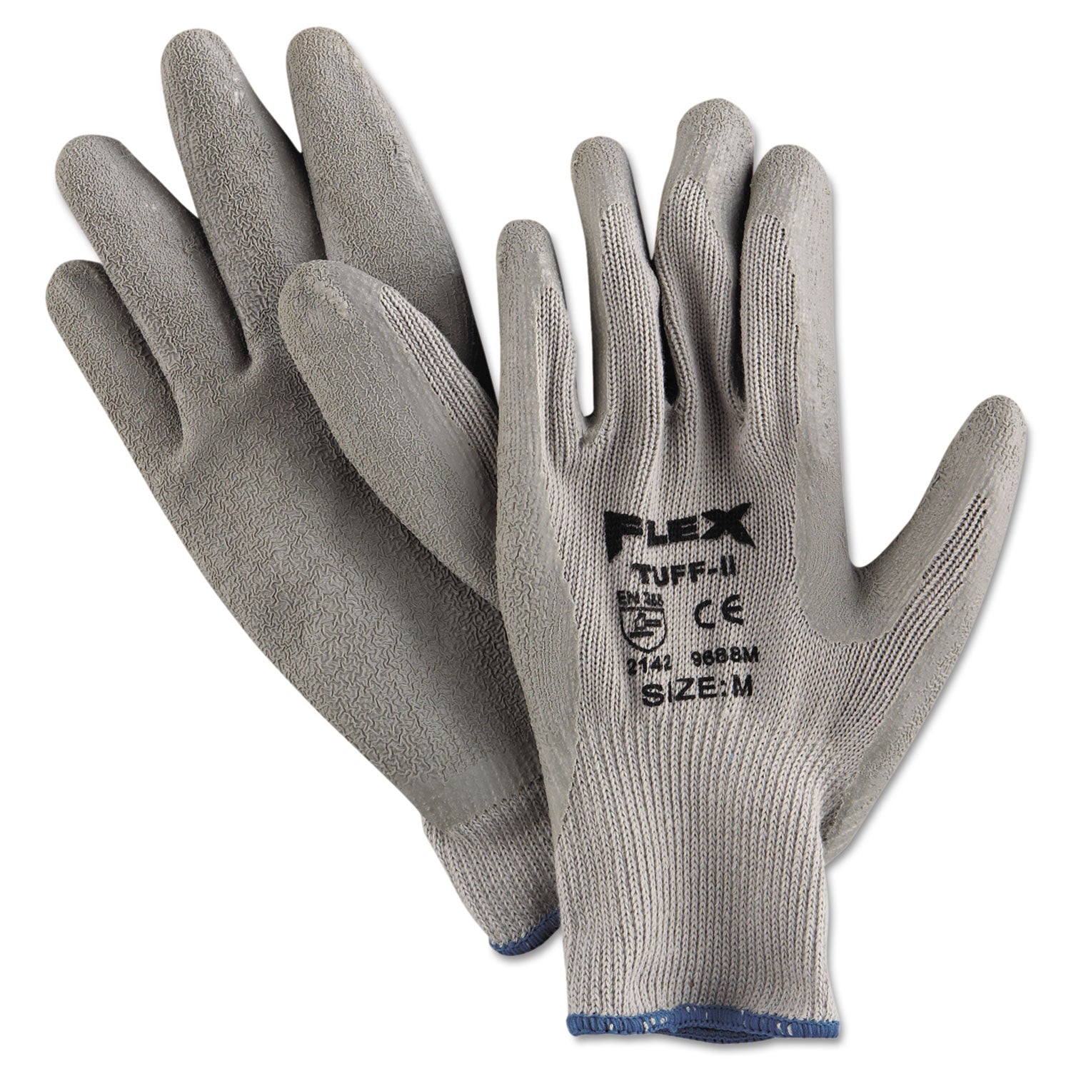 flextuff-latex-dipped-gloves-gray-medium-12-pairs_mpg9688m - 1