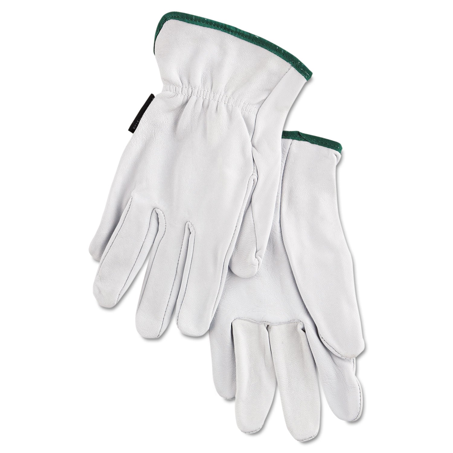 Grain Goatskin Driver Gloves, White, Medium, 12 Pairs - 