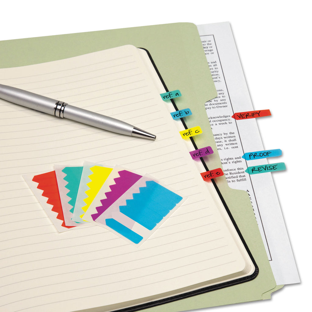 Mini Arrow Page Flags, Blue/Mint/Purple/Red/Yellow, 154 Flags/Pack - 