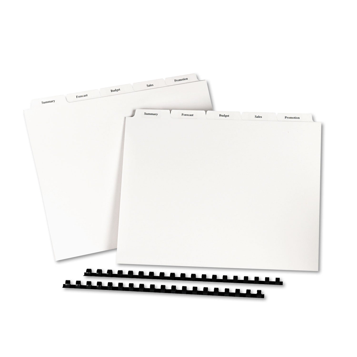 Customizable Print-On Dividers, Unpunched, For Xerox 5090 Copiers, 5-Tab, 11 x 8.5, White, 30 Sets - 