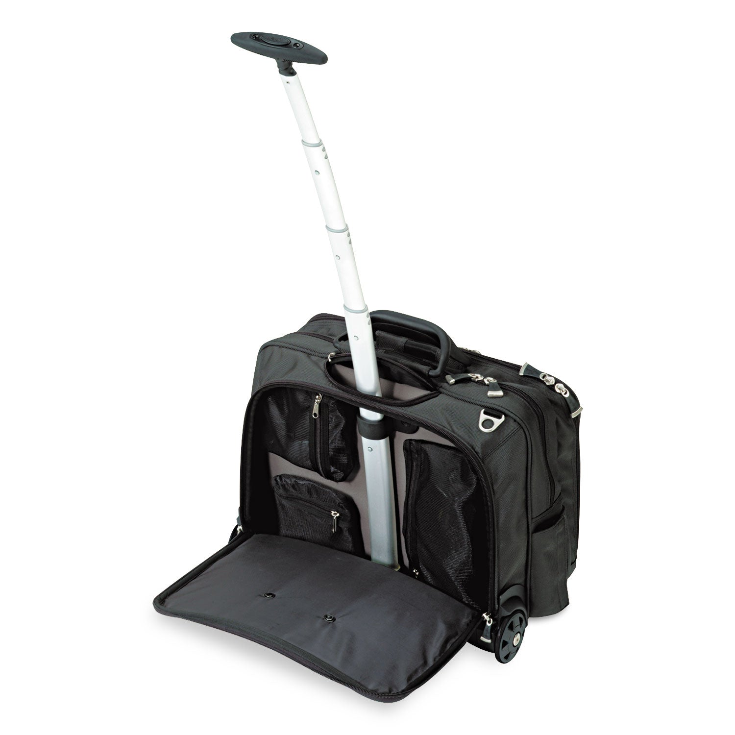 Contour Rolling Laptop Case, Fits Devices Up to 17", Ballistic Nylon, 17.5 x 9.5 x 13, Black - 