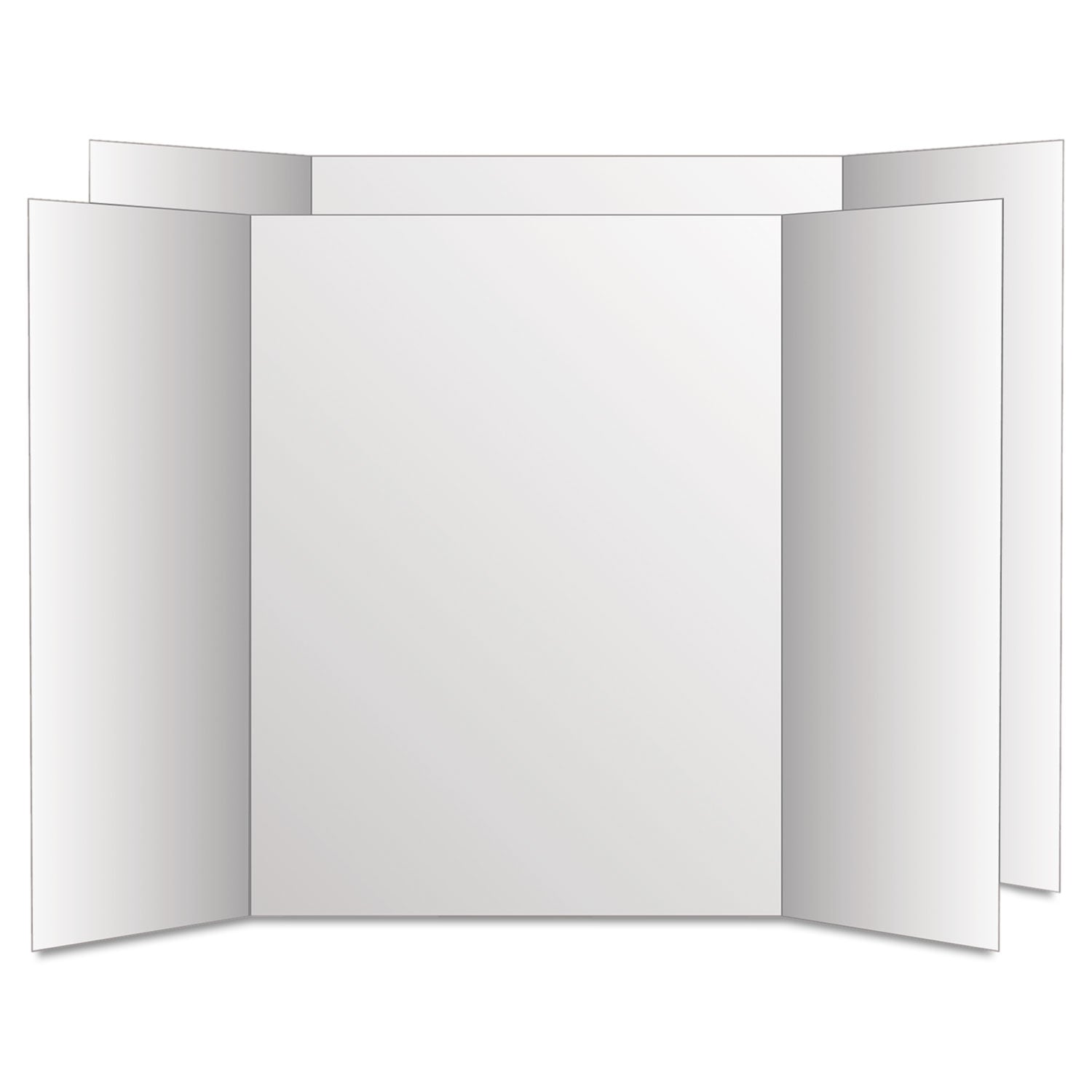 Two Cool Tri-Fold Poster Board, 28 x 40, White/White, 12/Carton - 