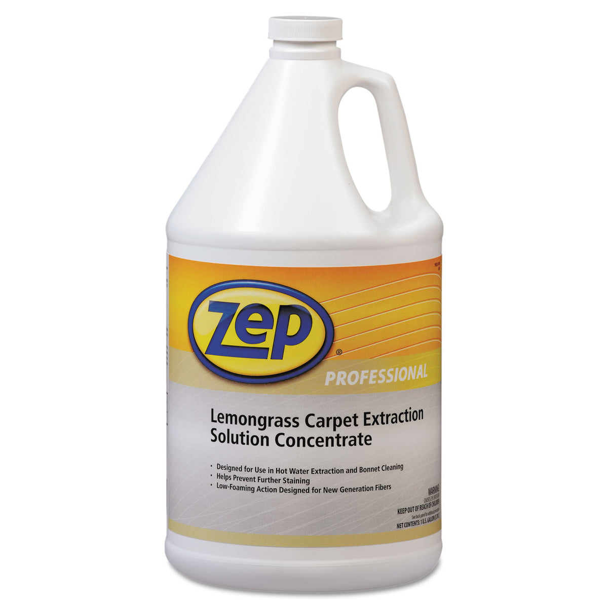 Carpet Extraction Cleaner, Lemongrass, 1 gal Bottle, 4/Carton