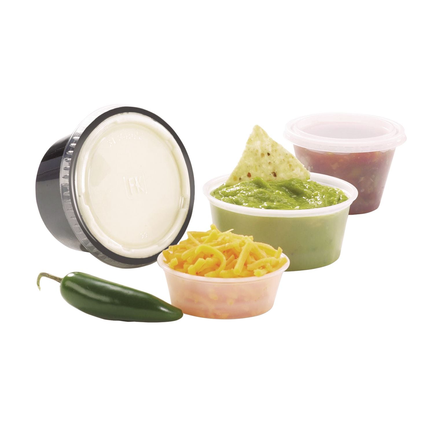 Portion Cups, 2 oz, Clear, 250 Sleeves, 10 Sleeves/Carton