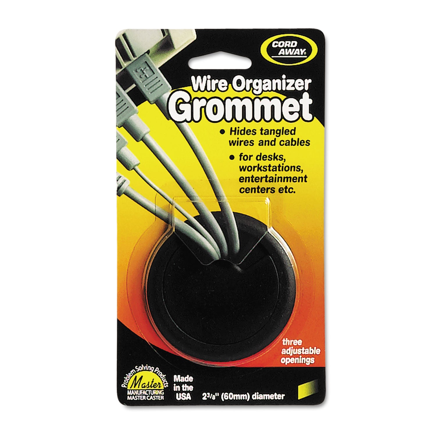 Grommet, Adjustable, 2.38" Diameter, Black - 