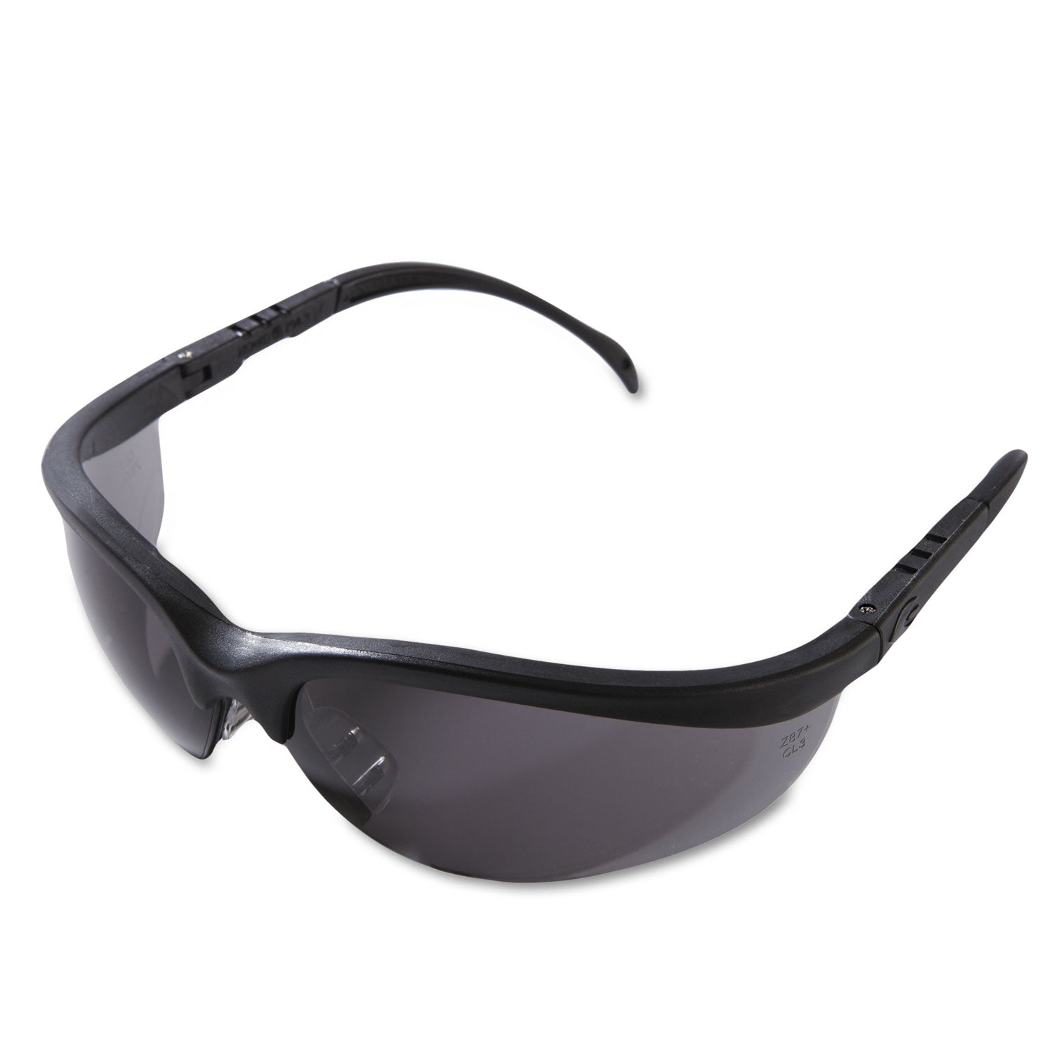 Klondike Safety Glasses, Matte Black Frame, Gray Lens, 12/Box - 