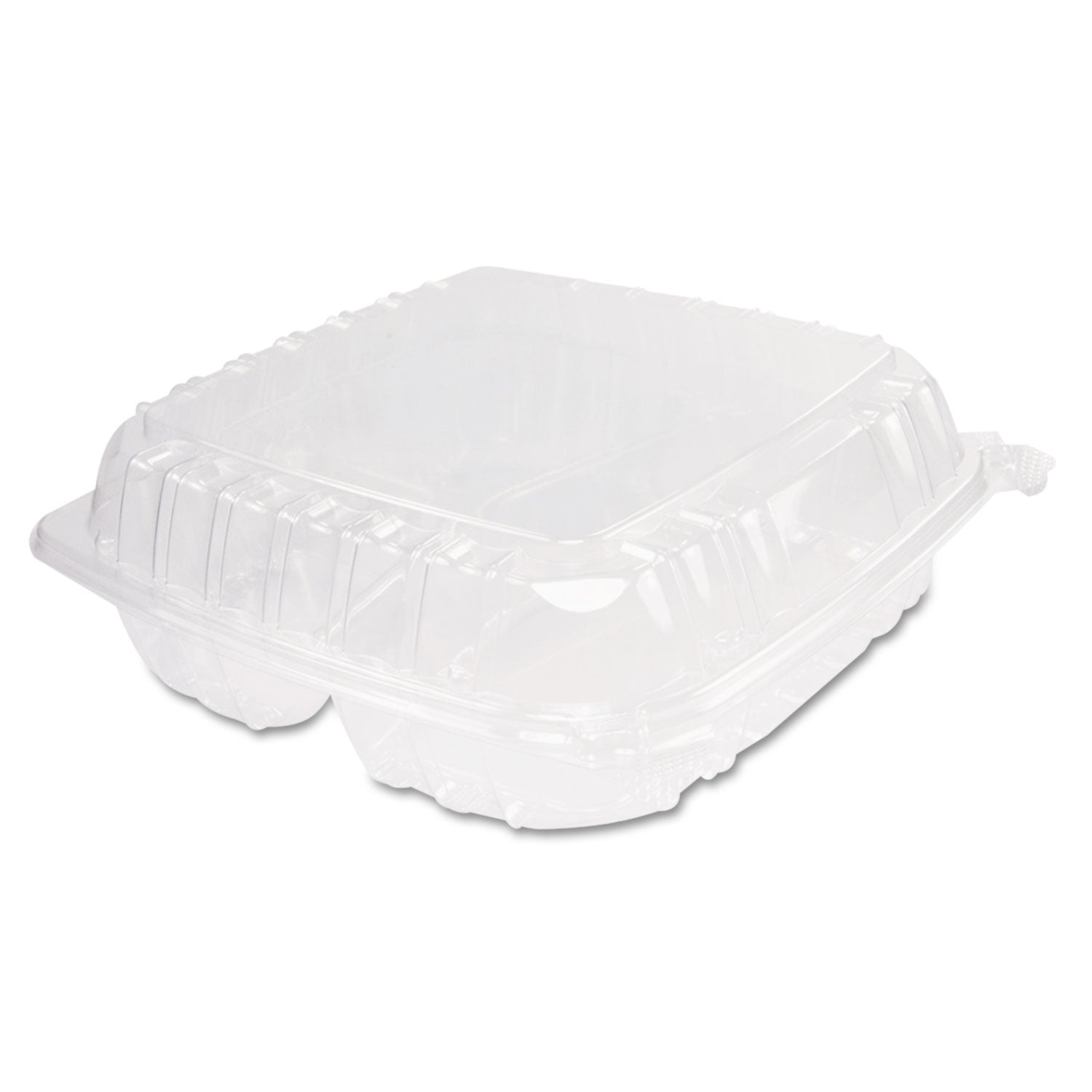 clearseal-hinged-lid-plastic-containers-3-compartment-94-x-89-x-3-plastic-100-bag-2-bags-carton_dccc95pst3 - 1