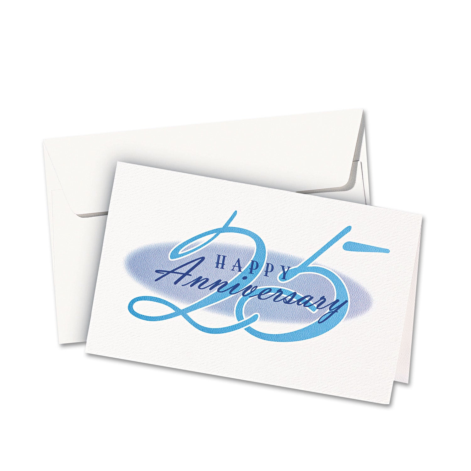 Half-Fold Greeting Cards with Envelopes, Inkjet, 65 lb, 5.5 x 8.5, Textured Uncoated White, 1 Card/Sheet, 30 Sheets/Box - 