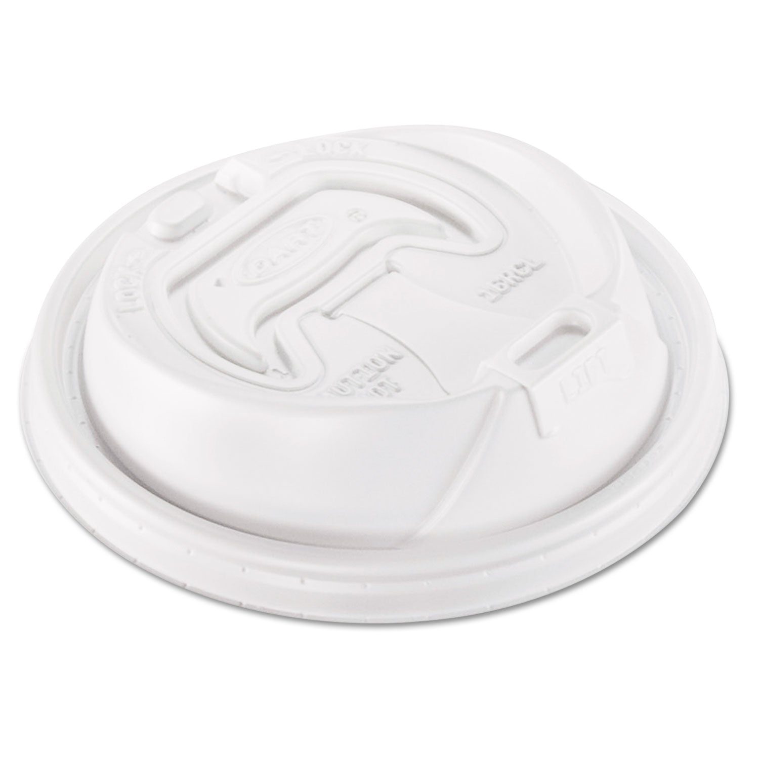 Optima Reclosable Lid, Fits 12 oz to 24 oz Foam Cups, White, 100 Pack, 10 Packs/Carton - 