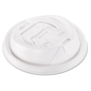 Optima Reclosable Lid, Fits 12 oz to 24 oz Foam Cups, White, 100 Pack, 10 Packs/Carton