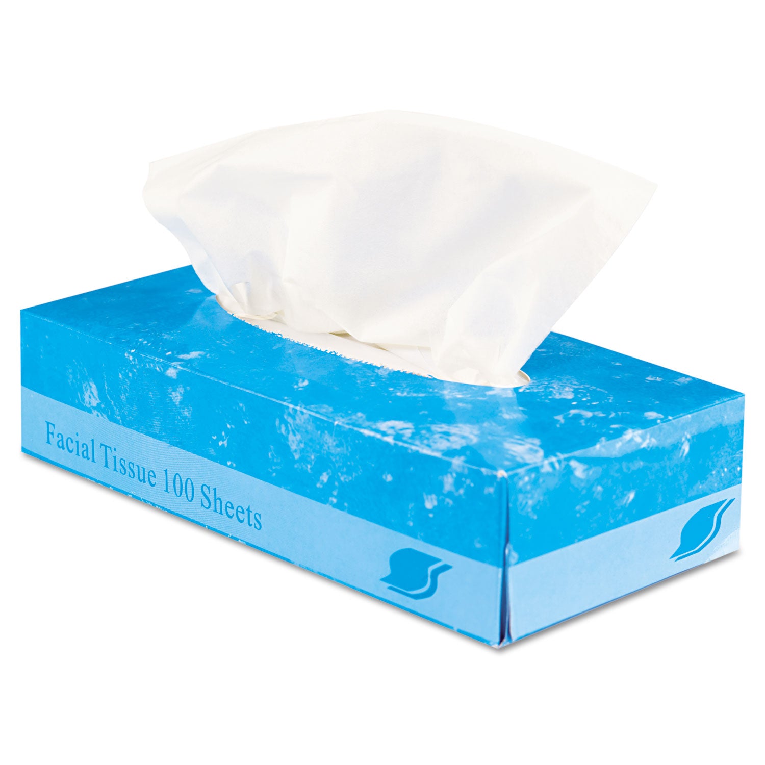 Boxed Facial Tissue, 2-Ply, White, 100 Sheets/Box, 30 Boxes/Carton - 