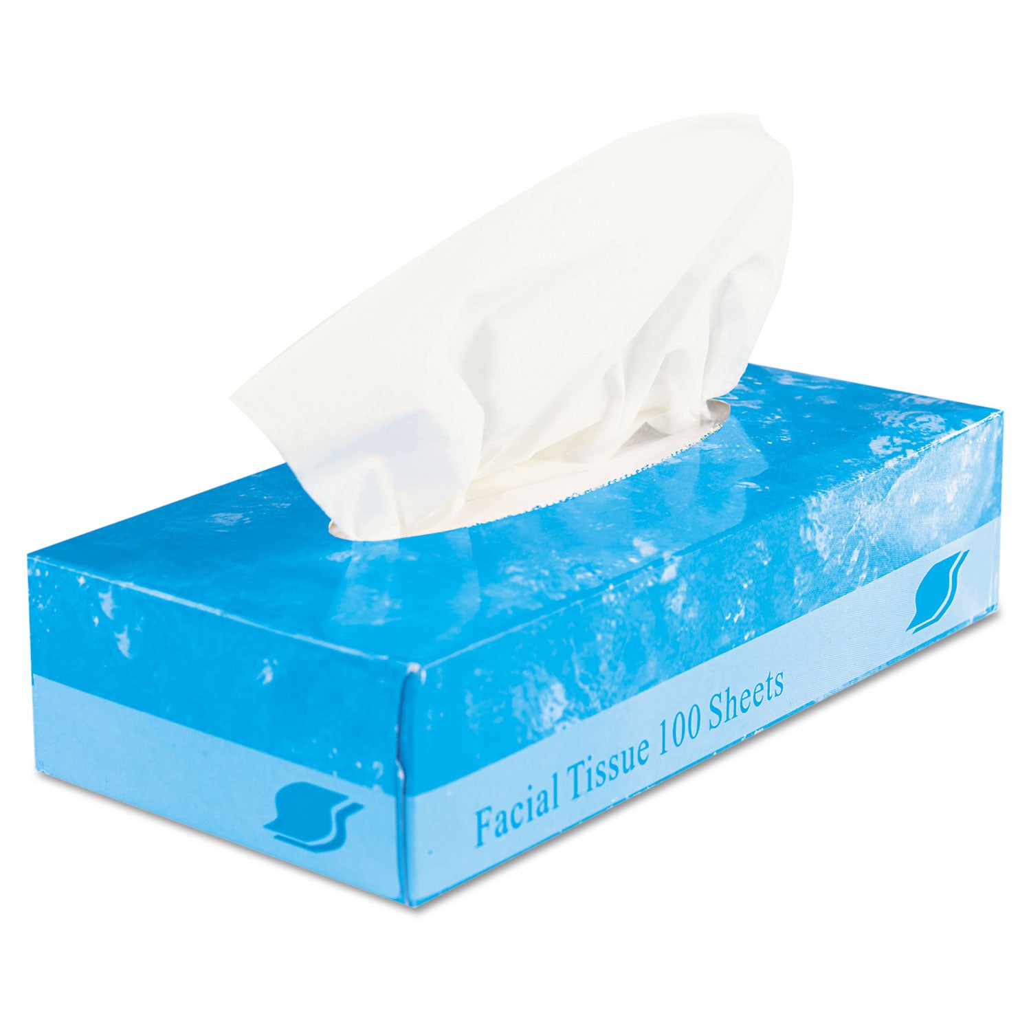 Boxed Facial Tissue, 2-Ply, White, 100 Sheets/Box, 30 Boxes/Carton - 