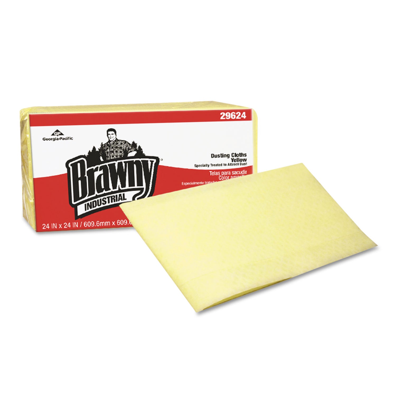 dusting-cloths-quarterfold-24-x-24-unscented-yellow-50-pack-4-packs-carton_gpc29624 - 1