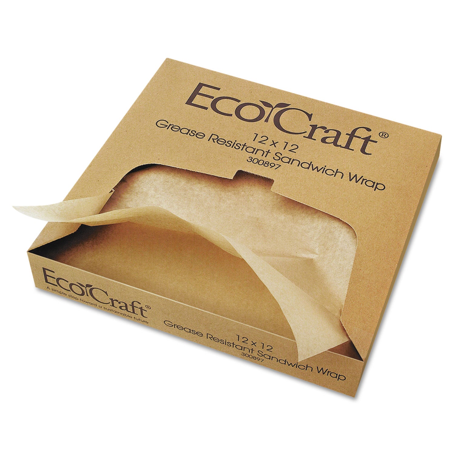ecocraft-grease-resistant-paper-wraps-and-liners-natural-12-x-12-1000-box-5-boxes-carton_bgc300897 - 1