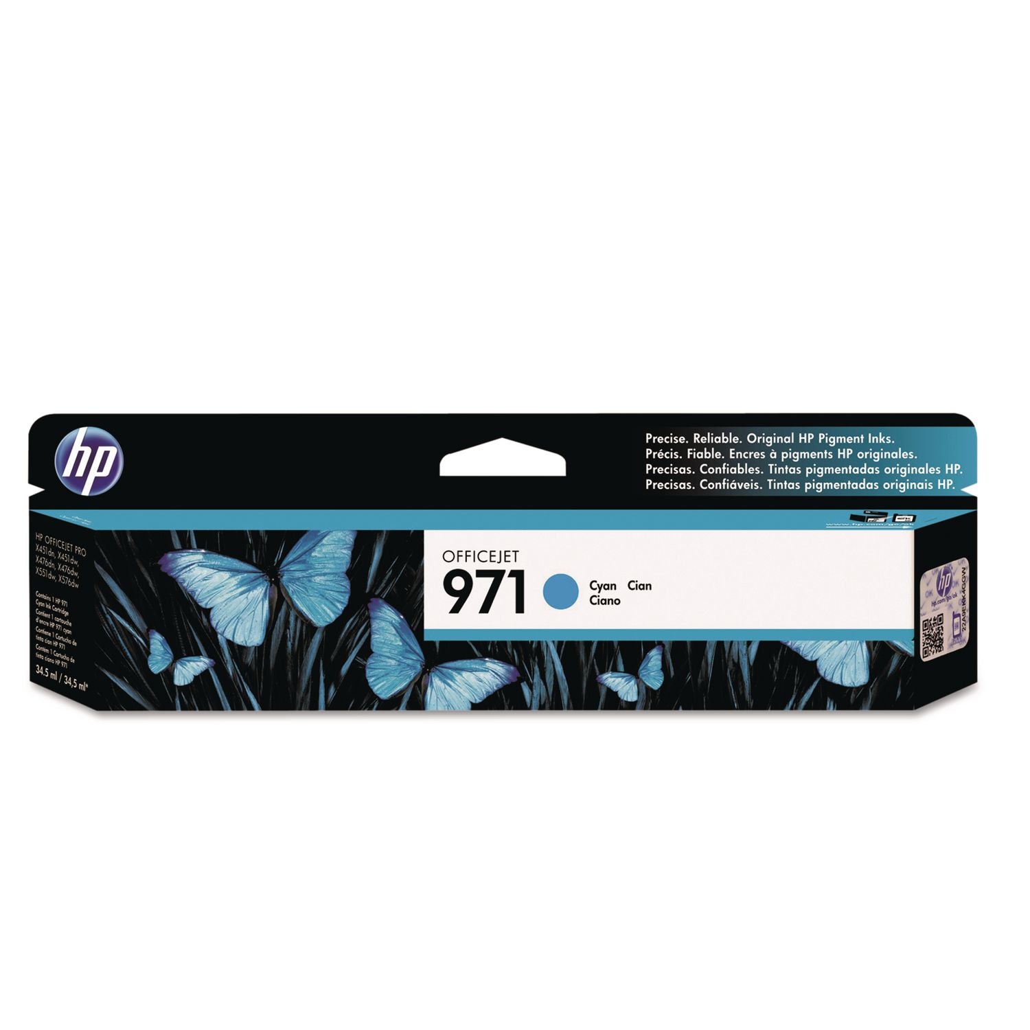 HP 971, (CN622AM) Cyan Original Ink Cartridge