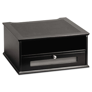 Midnight Black Collection Monitor Riser, 13" x 13" x 6.5", Black, Supports 50 lbs - 