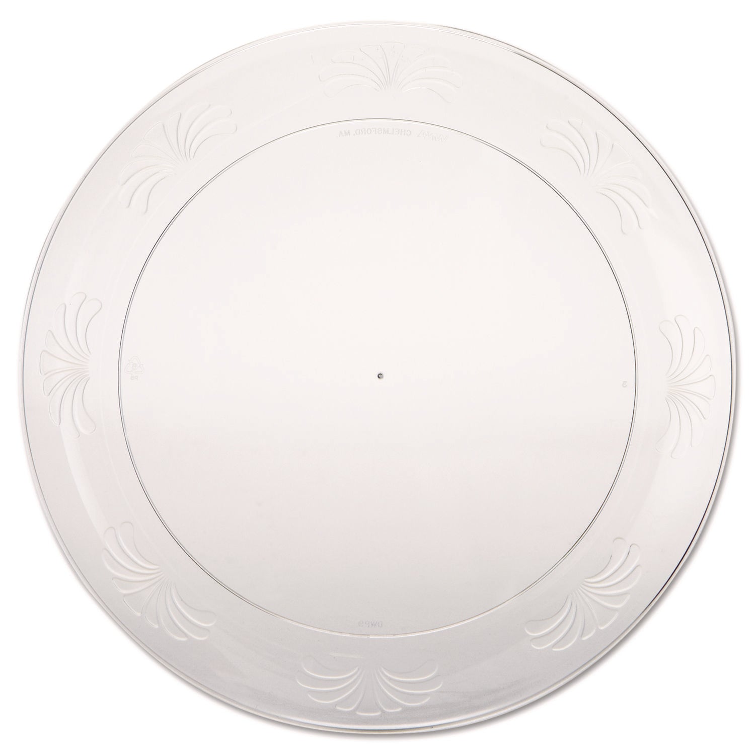 Designerware Plastic Plates, 9" dia, Clear, 10 Pack, 18 Packs/Carton