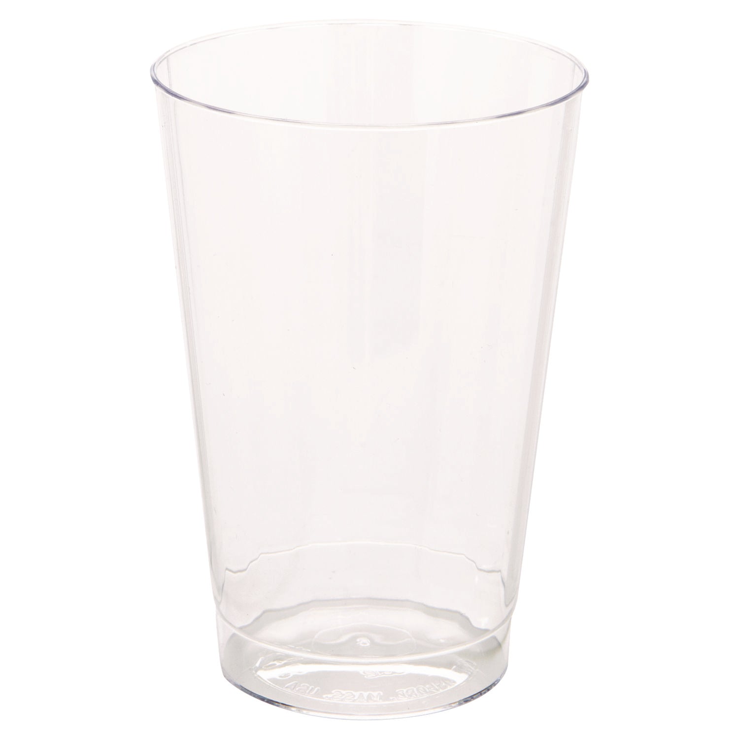 Classic Crystal Plastic Tumblers, 12 oz, Clear, Fluted, Tall, 20 Pack, 12 Packs/Carton