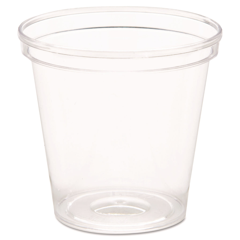 Comet Plastic Portion/Shot Glass, 1 oz, Clear, 50/Pack, 50 Packs/Carton
