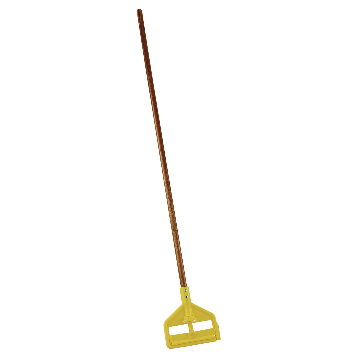 Invader Wood Side-Gate Wet-Mop Handle, 54", Natural/Yellow