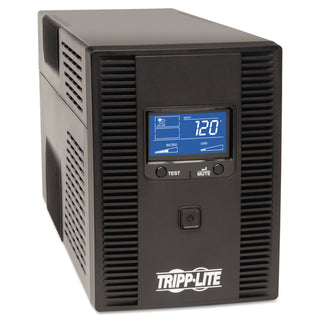 SmartPro LCD Line-Interactive UPS AVR Tower, 10 Outlets, 1,500 VA, 650 J - 