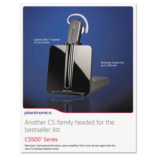 CS540 Monaural Convertible Wireless Headset, Black - 