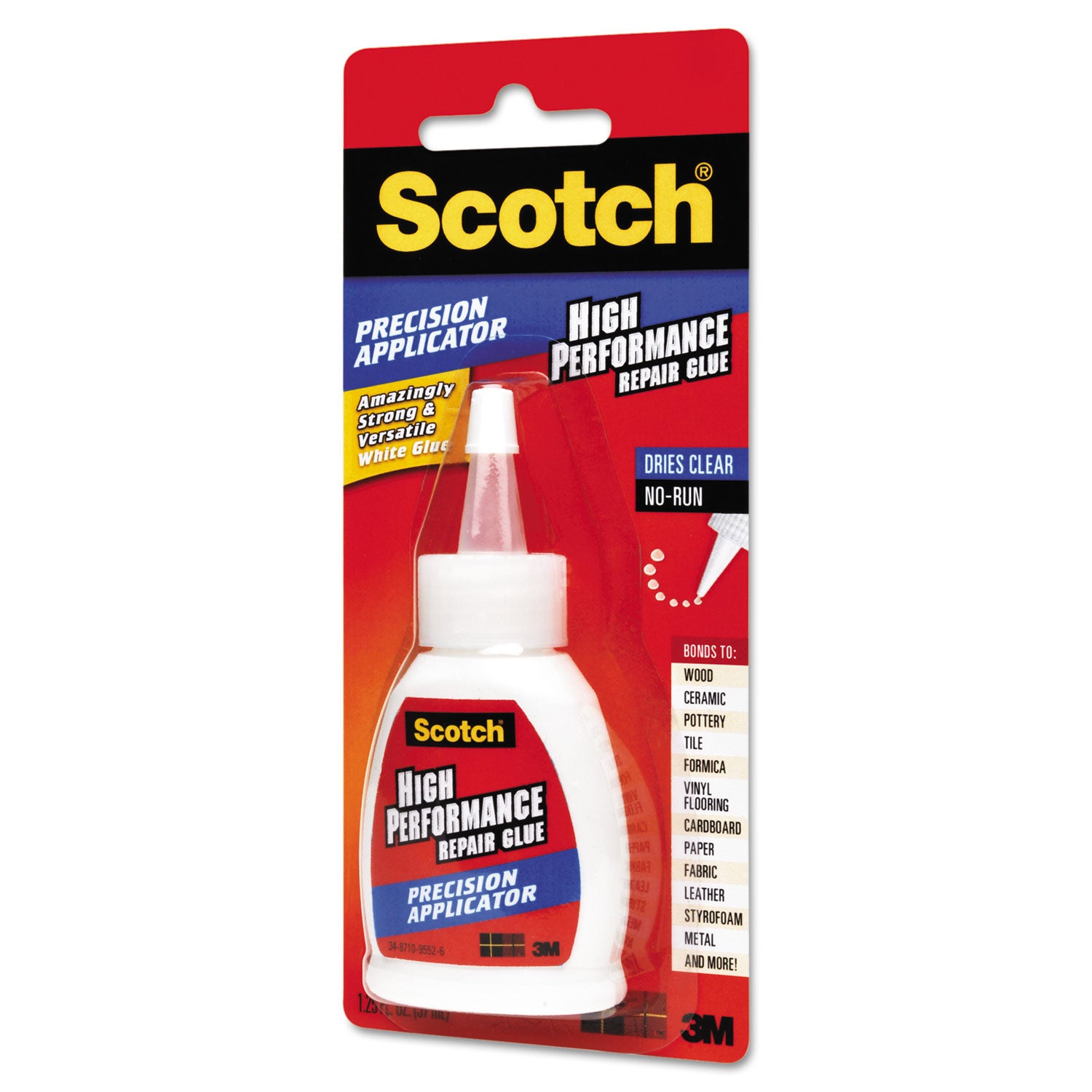Maximum Strength All-Purpose High-Performance Repair Glue, 1.25 oz, Dries Clear - 