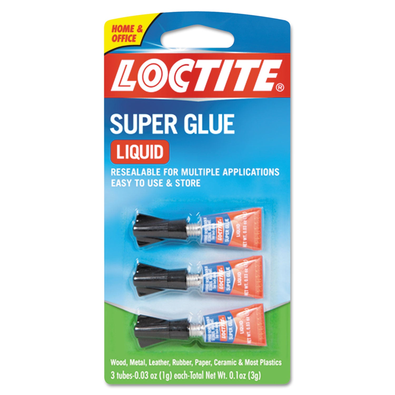 Super Glue, 0.11 oz, Dries Clear, 3/Pack - 