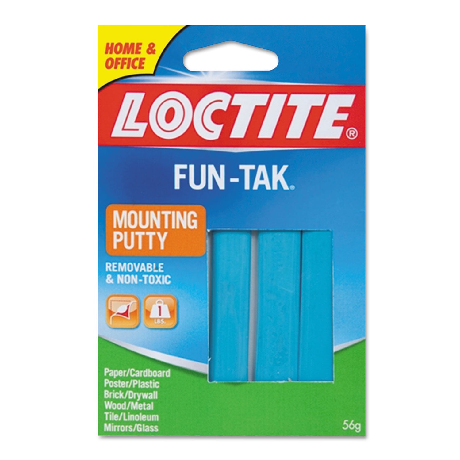 Fun-Tak Mounting Putty, Repositionable and Reusable, 6 Strips, 2 oz - 