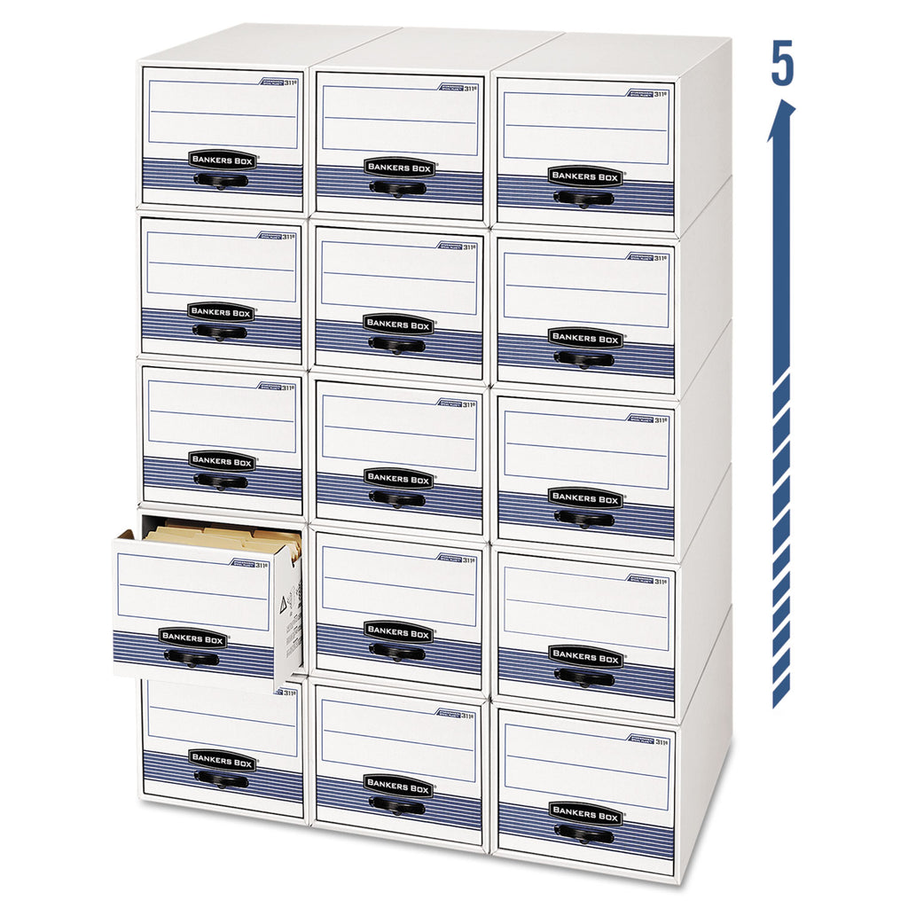 STOR/DRAWER STEEL PLUS Extra Space-Savings Storage Drawers, Legal Files, 17" x 25.5" x 11.5", White/Blue, 6/Carton - 