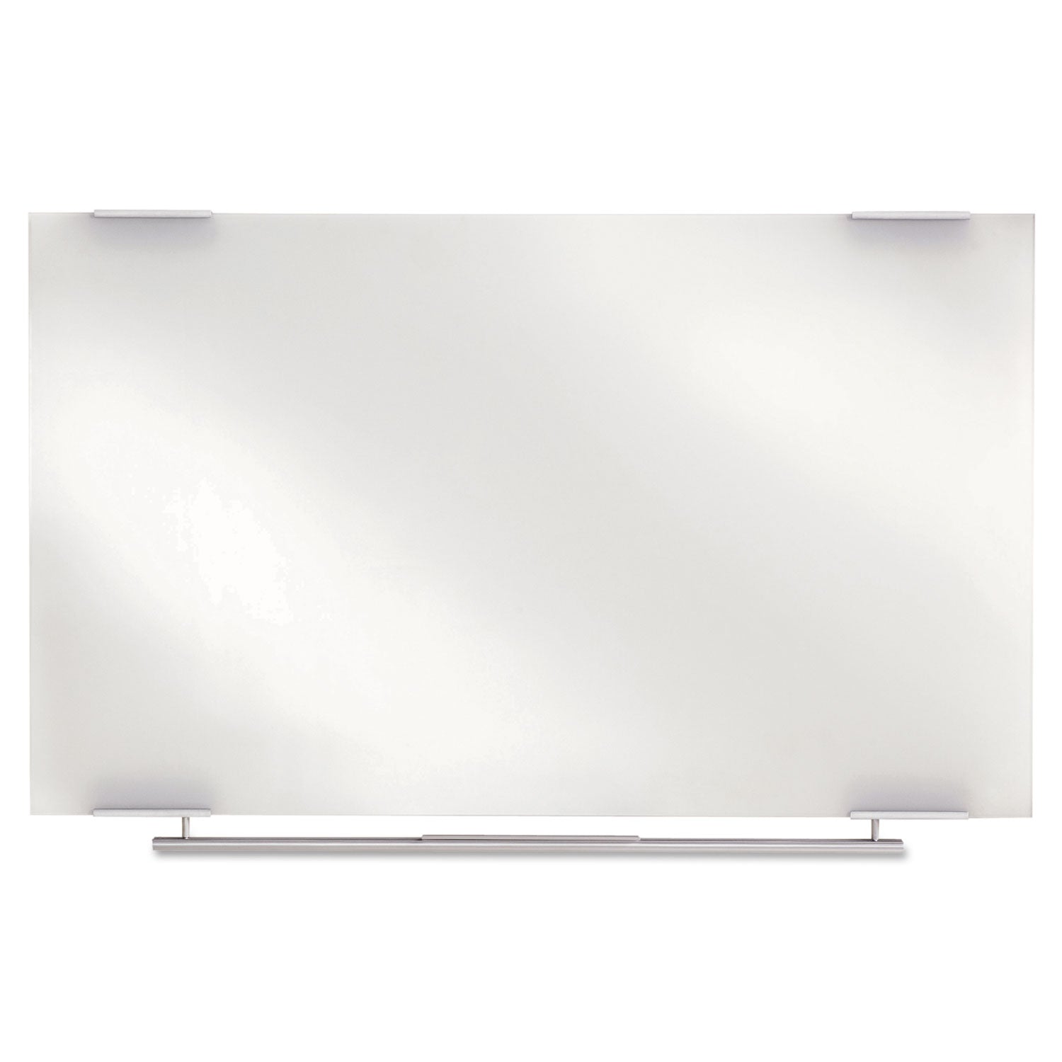 Clarity Glass Dry Erase Board with Aluminum Trim, 48 x 36, White Surface - 
